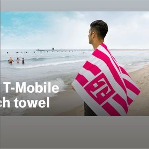 One T mobile Tmobile sprint Beach towel stripe new in bag beach pool summer